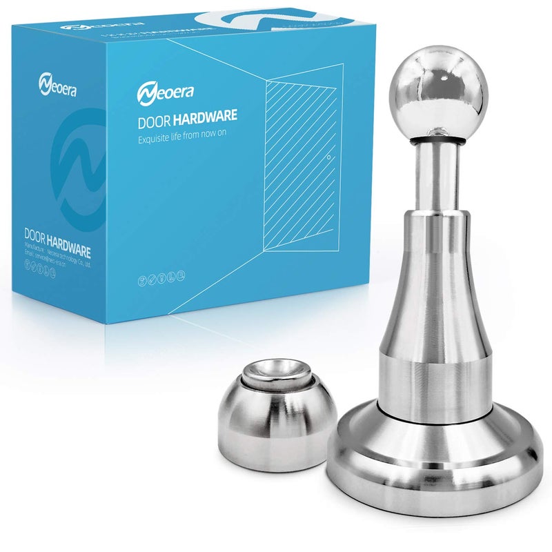 Neoera Magnetic Door Stopper, Updated Hydraulic Shock Absorbent Technology, Soft-Catch Magnetic Hold, Premium 304 Stainless Steel, Anti-Rust, Heavy Duty for Various Door Types, Wall Mount 1Pack - Image 1